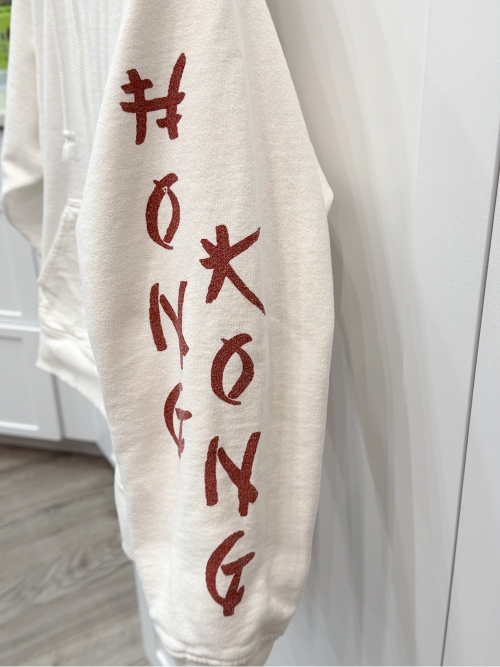 Brandy Melville/John Galt White Hong Kong Dragon Sweatshirt Hoodie OS - Picture 3 of 9